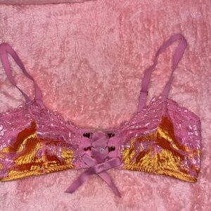 Savage C Fenty and Gold Lace Bralette Large